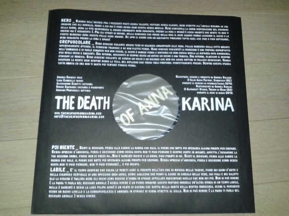 Split The Death Of Anna Karina/Chambers, lato The Death Of Anna Karina